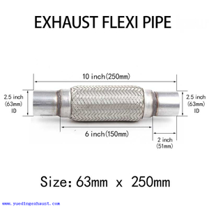 63 mm x 250 mm Reparo de tubo flexível de tubo flexível de escape