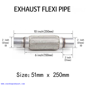 Reparo de tubo flexível de tubo flexível de escape de 2 polegadas x 10 polegadas